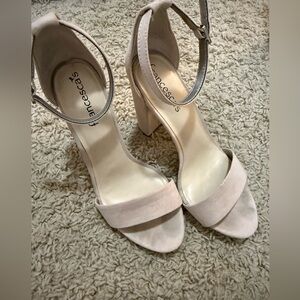 Francesca's Collections Beige Heeled Sandals
